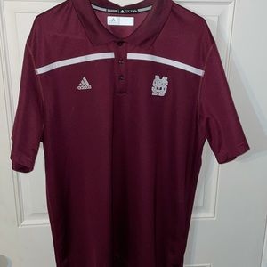 Mississippi State maroon golf shirt